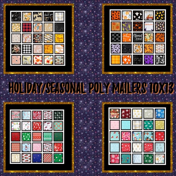 SHIPPING SUPPLY HOLIDAY/SEASONAL 10X13 POLY MAILER BUNDLE & much more